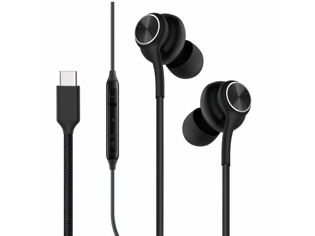 Earbuds Stereo in-Ear Headphones Three-Year for Galaxy Z Fold6 S24 S23 S22 S21 S20, Note 10, 10+ with Microphone and Volume Remote Type-C...