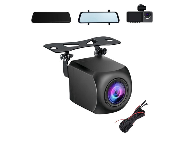 4 Pin Backup Camera for Mirror Dash Cam AHD1080P, 4 Pin to 2.5mm Jack Vehicle Backup Camera Dash Cam Front/Rear View Camera 19.68ft Extension Cable