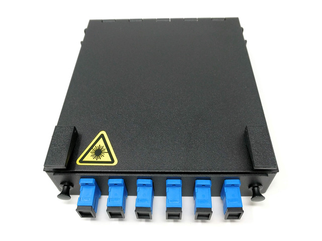 Wall Mount Fiber Enclosure with Spool and Loaded 6 Port SC-UPC Singlemode Simplex LGX Panel