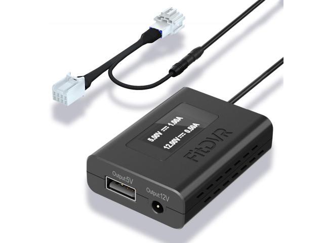 Power Adapter (8-Pin) for Honda, Connects to Overhead Console, LED Display USB Power Source, Easy to Install, 5V 12V Output, for Dash Cam, Radar,...