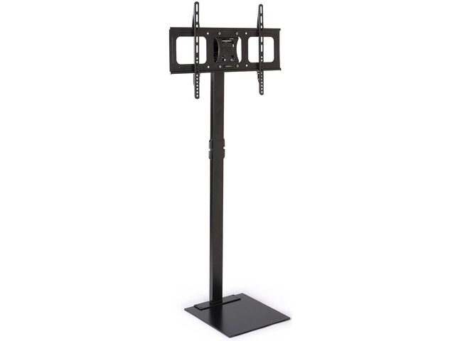 Television Stand with Floor Mount Steel Construction, Horizontal Orientation, Black, TVSVM3270B
