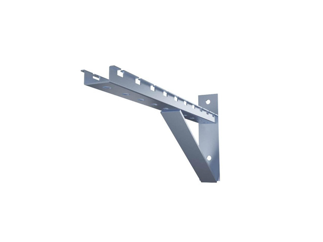 Electro Zinc Plated Wire Mesh Cable Tray Bracket, Silver Steel, Triangle, Wall Mount, 450mm, 2 Pack