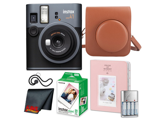 INSTAX Mini 41 Instant Camera 20-Sheet Case Bundle For Parties, Events & Instant Photos Includes Photo Album
