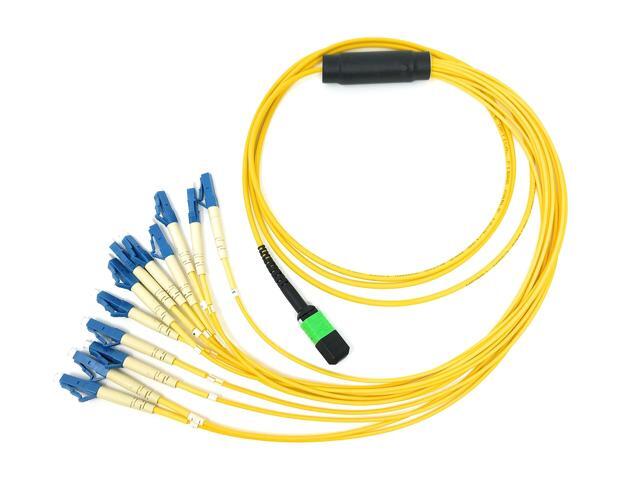 Singlemode MPO Male APC to 12 x LC-UPC Simplex Breakout Cable, 3 Meter