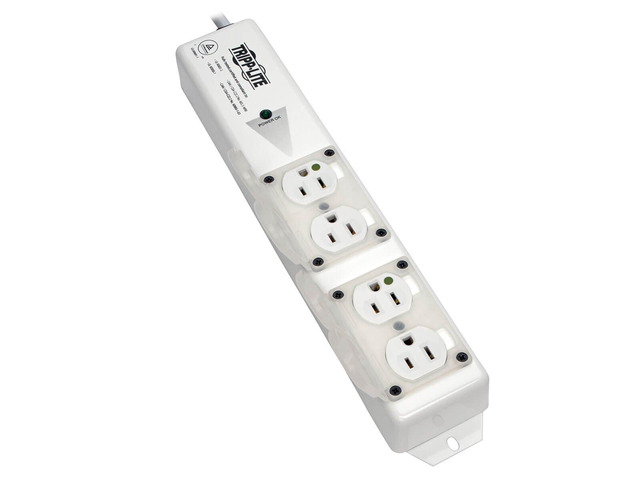 Safe-IT Medical-Grade Power Strip for Patient-Care Vicinity, 4 15A Hospital-Grade Outlets, UL 60601-1 Compliant, 15 Foot / 4.57M Cord, Life...