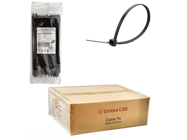 Cable Zip Ties 8 Inch Black, 10000 Pcs, 40 Lbs Tensile Strength, Self-locking UV Resistant Plastic Nylon Wire Ties, for Indoor and Outdoor Use, by...