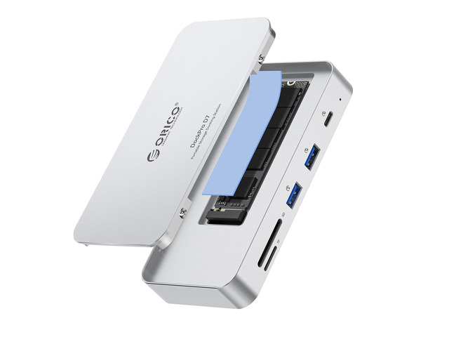 9-in-1 10Gbps USB C Hub with NVMe SSD Enclosure, Aluminum Cooling NVMe Docking Station with 10Gbps USB-C/A, Gigabit Ethernet, SD/TF Reader, 100W...