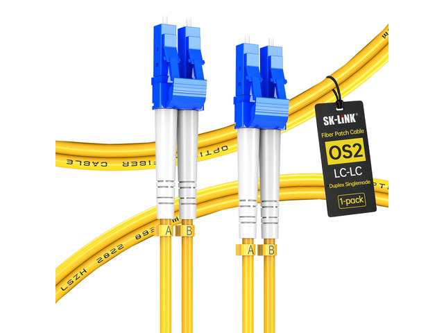 OS2 LC to LC Fiber Patch Cable 20M/66ft LZSH Duplex 50/125m UPC Single Mode Fiber Optic Cable, 1G/10GB Fiber Cord for Internet for SFP+...