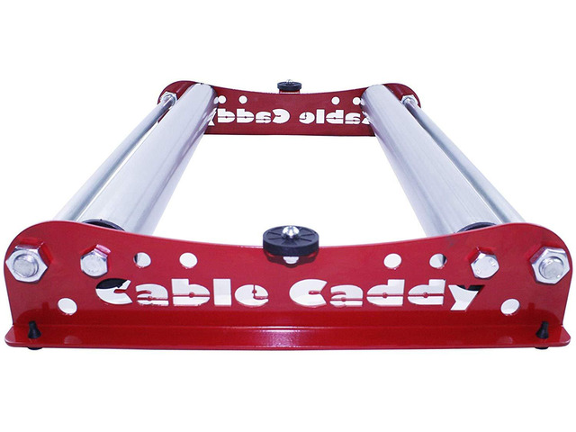 Cable Dispenser Cable Caddy 510 Heavy Duty unwinder for reels max 20' width - red (assembled in USA)