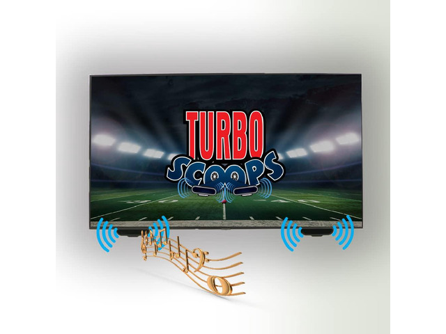 TurboScoops - TV Sound Redirector for Flat Screens with Down-Facing Speakers, Directs Audio for Clear Listening, Ideal Sound Bar Alternative Black