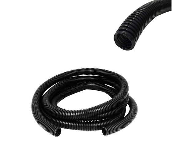 Wire Loom Tubing Non-Split 1/2 Inch 1000 Ft Long - Black Non-Slit Wire Conduit Cover for Cords - Corrugated Tubing and Protector for Automotive...