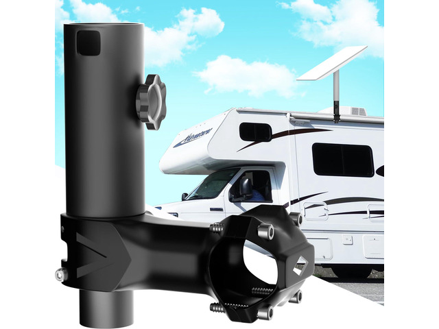 Starlink Gen 2 RV Mount - Heavy-Duty Aluminum Mount for Starlink V2 Dish, Fits RV Ladders, 1.1-1.3 Poles, SUVs - Weatherproof & Easy Installation