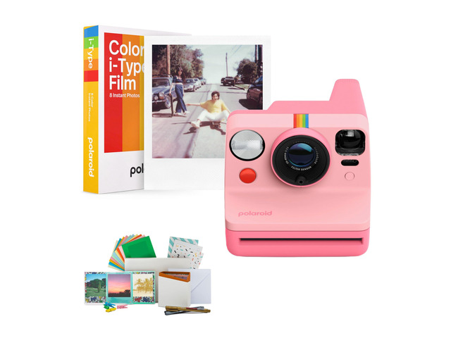 Now Generation 3 Instant Camera (Pink) Bundle Included accessories, (3 items)