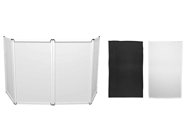 RFAAW DJ Facade Bundle with RSCFAB Black and RSCFAW White Scrims Aluminum Frame, 4 Panels 27.5' W x 47.2' H, 7 LBS, 360 Degree Rotating,...