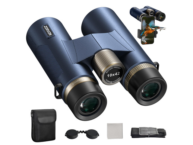 10x42 HD Binoculars for Adults, BAK4 Prism for Bird Watching & Cruise High-Powered Optics with 23mm Large Eyepiece, Low-Light Vision, Easy Focus,...