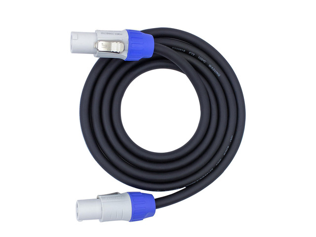 Hand-Built PowerCon SAC3FCB to SAC3FCB AC 14 AWG Power Cable for LED Display Screen Light Extension Speakon (White, 6Feet)