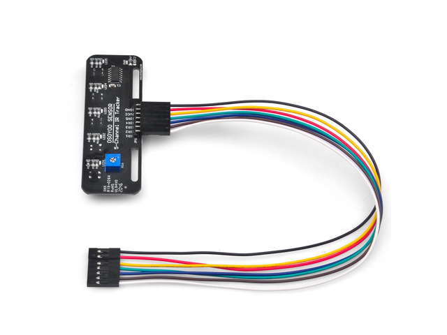 Infrared Line Tracking Sensor Module + 7 Pin 25cm Female to Female Jumper Wire, 5-Channel Infrared IR Line Reflection Tracker Sensor 3.3V-5V, Smart...