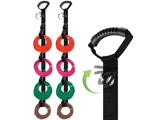 2 Sets Adjustable Extension Cord Organizer Heavy Duty Extension Cord Management Hose Organizer Garage Organization System with Multiple Cord...