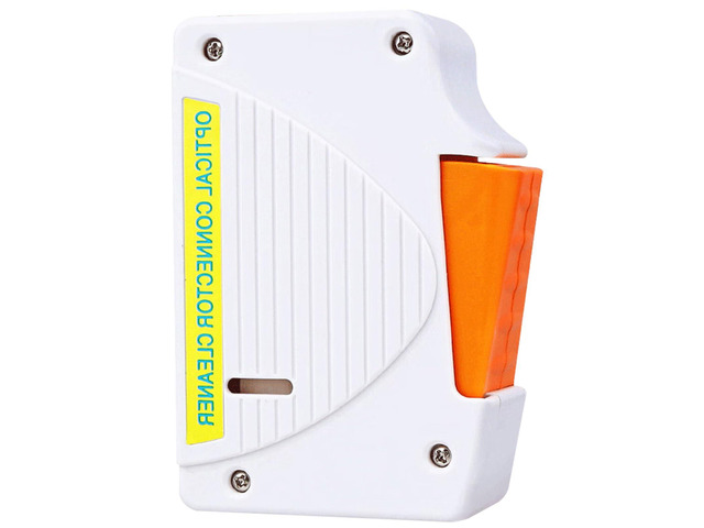 Fiber Optic Connector Cleaner Fiber Optic Clean Box Supports 1.25mm/2.5mm,LC,SC,FC,ST,MU,LC Interfaces,Cleans Over 550 TimesWhite
