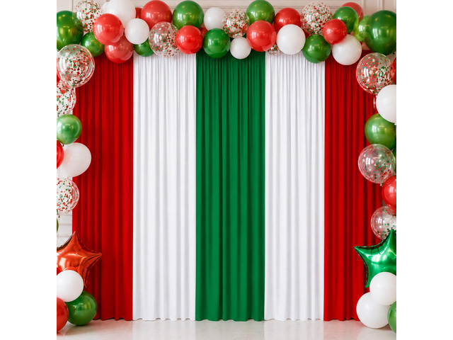 5 Pcs Mexican Independence Day Backdrop 16th of September Viva Mexico Backdrop Curtain Decorations for Mexican Independence Day Fiesta, 6.5 x 9.5 ft