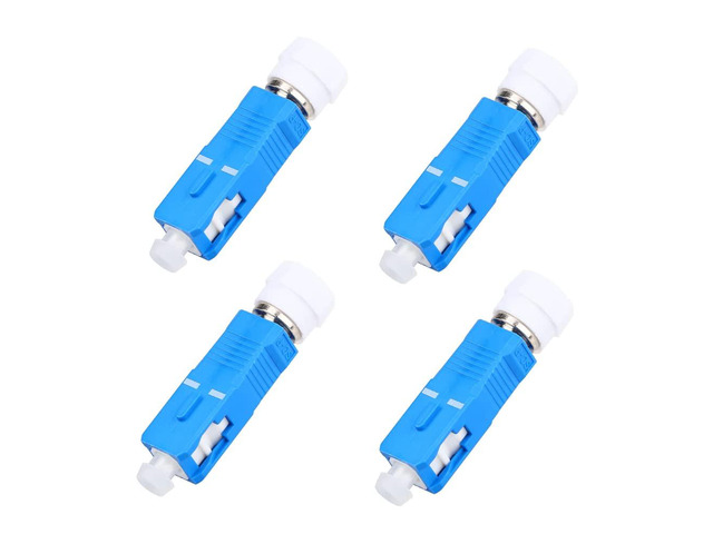 4 Pack Fiber Optic Adapter Single Mode SC/UPC Male to FC/UPC Female 9/125um Adapter Fiber Optic Connector Hybrid Optical Fiber for Visual Fault...