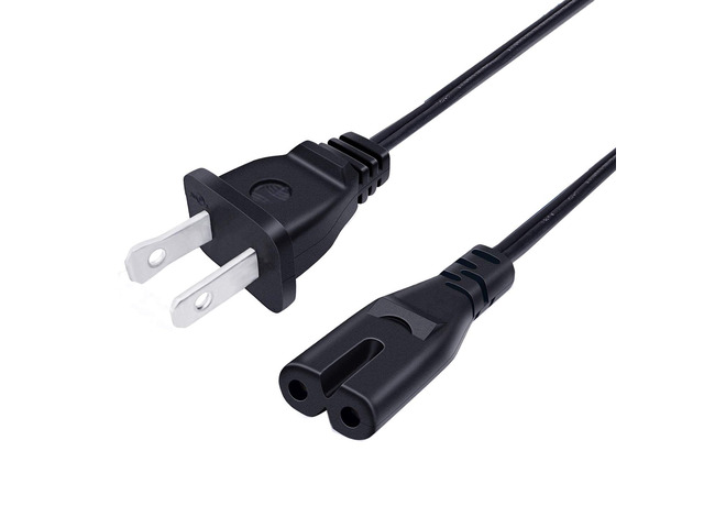 2 Prong Power Cord Replacement for DR. J Professional 3600 Brightness Home Theater Projector HI-04 1080P Mini Projector, Deeplee DP36 LCD Mini...