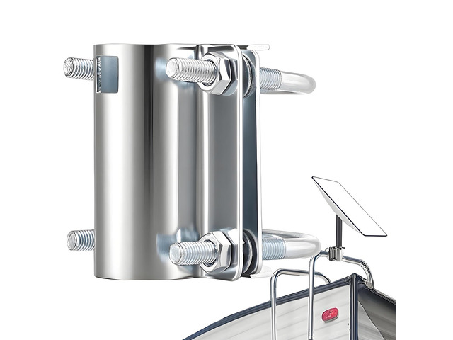 Marine - Grade Stainless Steel Rail Mount for Starlink Gen 2 - Fits 1 - 2 Inch Poles, Ideal for Boat/Yacht/RV Antenna Install
