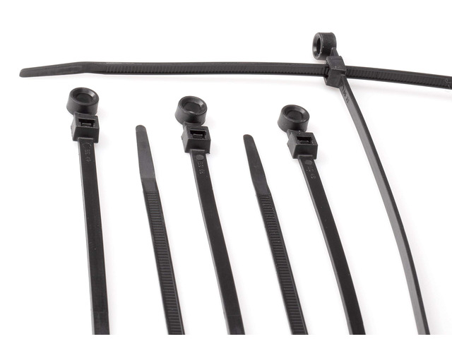11-IN Zip Ties with Screw Mount for Indoor/Outdoor Use - Heavy-Duty Nylon Electrical Cable Ties for Wire and Cord Management - 100 Pack, Black, 11...