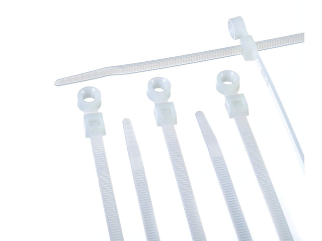 11-IN Zip Ties with Screw Mount for Indoor/Outdoor Use - Heavy-Duty Nylon Electrical Cable Ties for Wire and Cord Management - 100 Pack, White, 11...