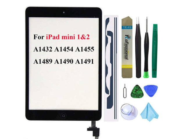 Dedia for iPad Mini 1 / iPad Mini2 7.9 Inch Touch Screen Replacement,A1432 A1454 A1455 A1489 A1490 Digitizer Glass Assembly with IC Chip & Home...