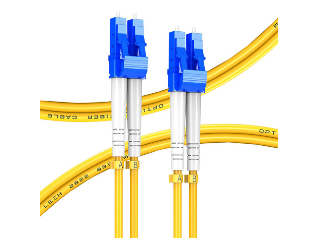 OS2 LSZH LC to LC Single Mode Fiber Optic Cable 15m/49ft Duplex UPC Fiber Patch Cord 1G/10GB Fiber jumper for Internet for SFP+ Transceiver, Data...