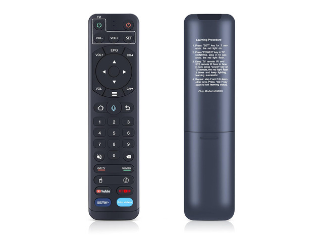 Voice Replacement Remote for vSeeBox V1 Pro/ V2 Pro/Elite/ V1 Max Also for OctaStream Elite Max, Voice Control