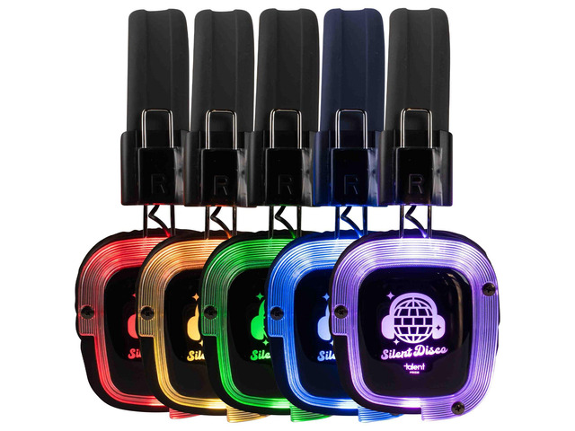 Talent Silent Disco Prism Color Changing Headphone 5 Piece Expansion Pack