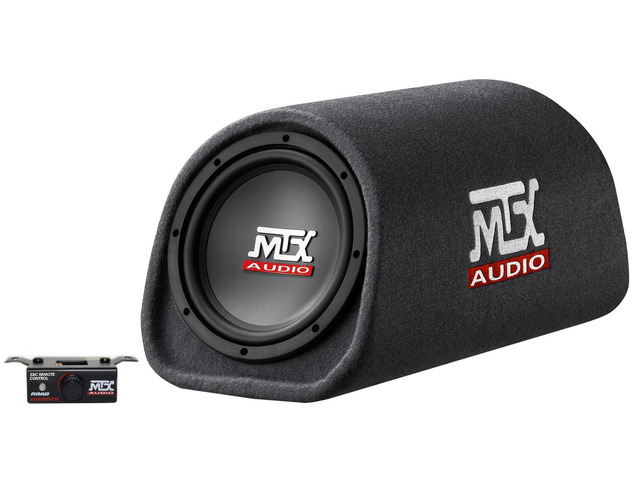 Road Thunder RT8PT 8 240 Watt Powered Subwoofer in Vented/Ported Bass Tube