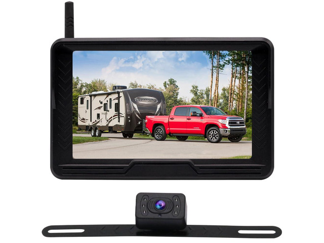 Wireless Backup Camera System Kit 5 Inch HD 1080P Digital Signal Transmission, IP69 Waterproof Night Vision Rear View Reverse Camera for Car...
