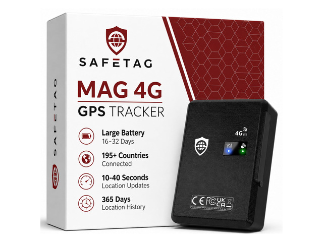 Mag 4G Rechargeable Magnetic 4G LTE GPS Tracker, Car, Van, Motorbike, Caravan, etc. 34-195 Countries, 90 Day Standby, Real Time Tracking and...