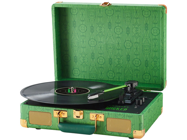 CR8005F-EW Wicked Elphaba Cruiser Record Player, Emerald Green 3-Speed Turntable, Bluetooth In / Out, Built-in Stereo Speakers, Isolated Internal...