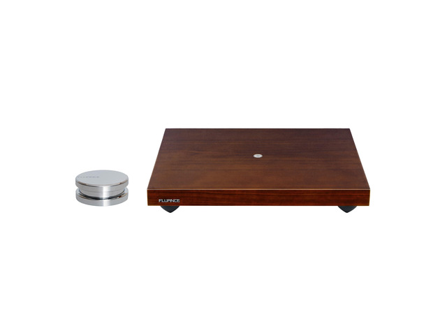 Turntable Isolation Base Anti-Vibration Wood Platform and HiFi Vinyl Record Weight Stabilizer - Natural Walnut