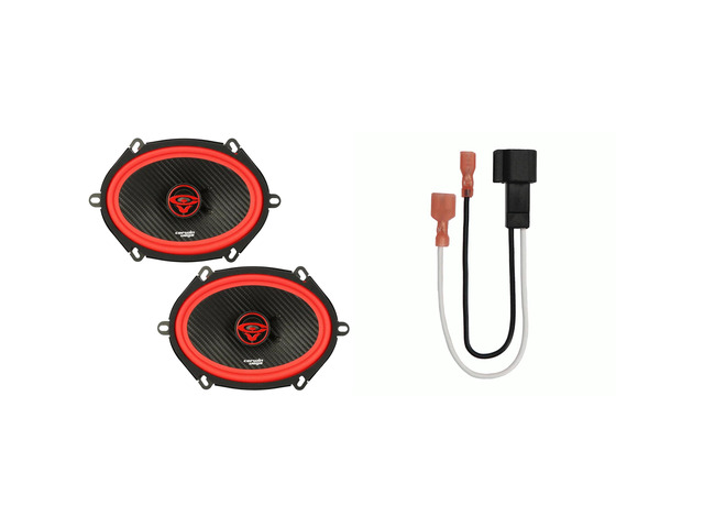 V68 6x8 Coaxial Speakers with 72-5600 Speaker Harness Compatible with Select 1998 & Up Ford
