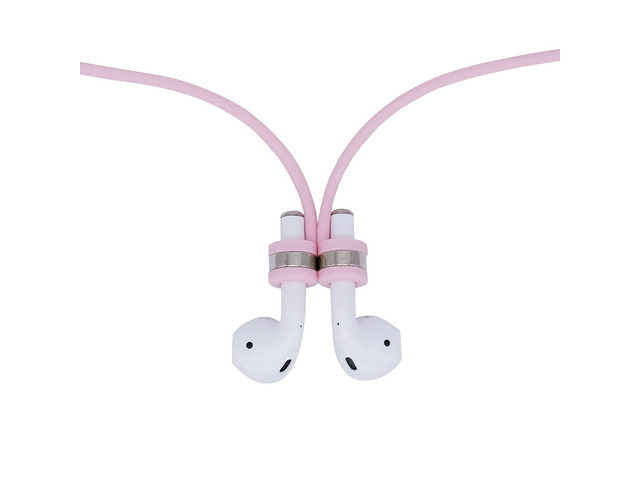Earphone Strap 360° Magnetic Super Strong Cord Anti-Lost Leash Sports String - Accessories for Airpods PRO/2/1 (Pink)