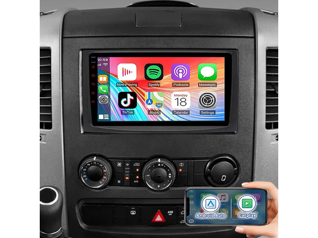 Car Radio Stereo for Mercedes-Benz Sprinter 2006-2017,9'' Touch Screen Car Radio with Wireless Carplay Android Auto,2+32GB Wireless Carplay Radio...