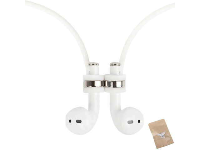 360° Strong Magnetic earphone Strap Anti-Lost Cord Sports String for Airpods 3rd 2nd Generation Pro 3 2 1(White)
