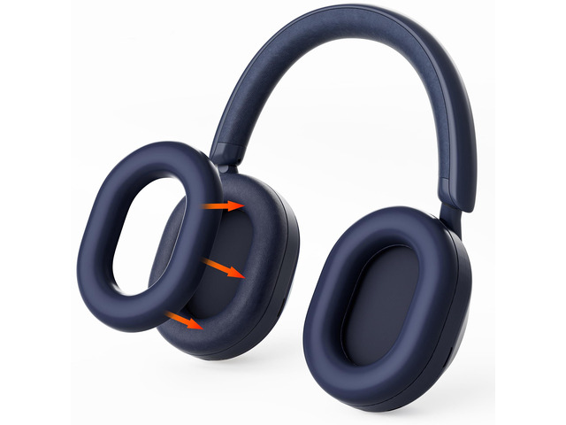 Silicone Ear Pad Covers for Sony WH-1000XM5, Sweat-Proof, Anti-Scratch, Gym-Ready Ear Cushion Protectors, Easy to Clean, Soft Fit for Workout &...