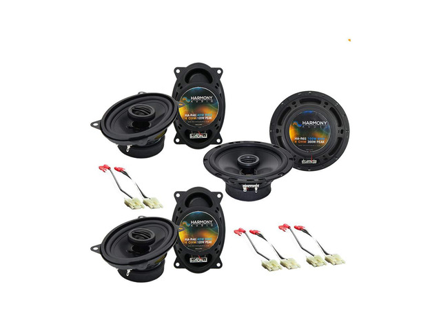 Fits 88-94 Chevy Suburban Replacement Speakers with Harness Rhythm R46 and R65 Pairs, 4x6 Size Included, Wiring Adapter, Direct Factory Upgrade...