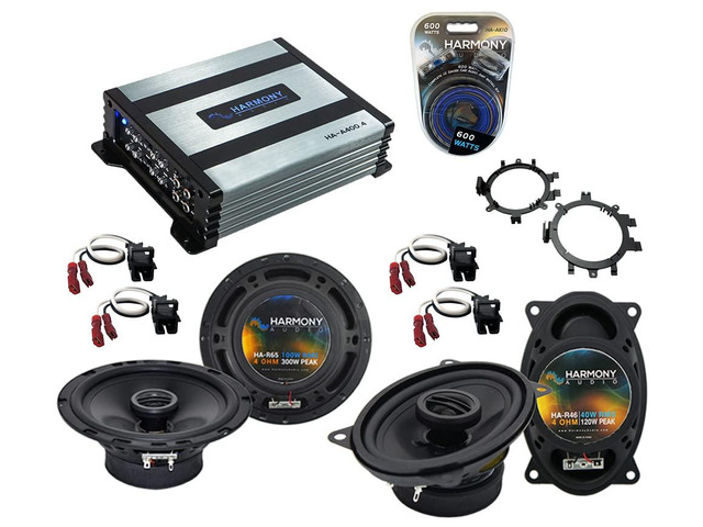 Fits 2007 Silverado Classic Speaker Package with 800W Amp Rhythm 5.25 and 4x6 Pairs, Factory Grills Included, 4-Channel Power, 225W and 120W...