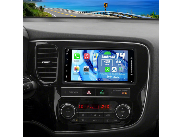 2 Din Car Stereo Upgrade Radio for Mitsubishi Outlander 2014-2020 Android 14 4G+64G 7' Touchscreen with Carplay Android Auto GPS WiFi Bluetooth...