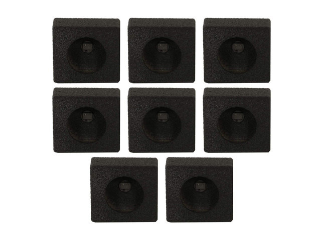 QPower QBomb QBTW6.5 Single 6.5 Inch Bedliner Spray Car Box Speaker Subwoofer Enclosures (8 Pack)