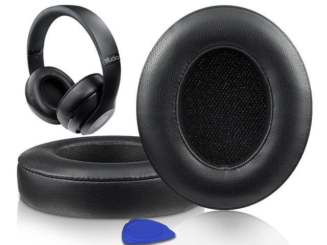 Lambskin Earpads for Beats Studio 3 & Studio 2 - Black Not Fit Beats (Studio Pro, Monster Studio, Solo On-Ear)