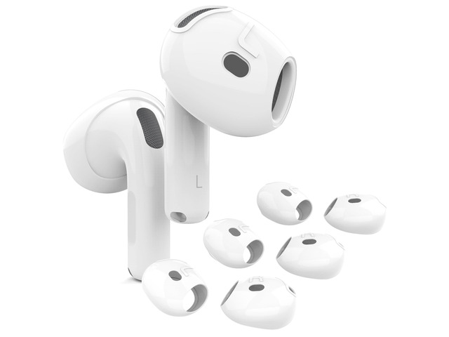 [Fit in Case] 3 Pairs Cover for AirPods 4 Anti Scratches Add Grip Sport Ear Tips [US Patent Registered] Compatible with AirPods 4th Generation (Black)