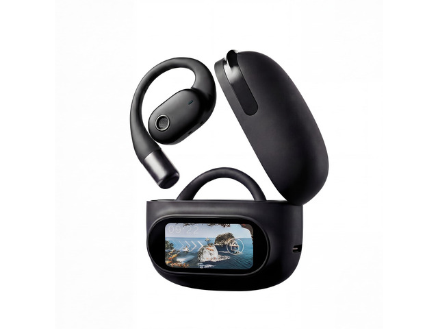 AO1 Smart Open-Ear Headphones AI Real-Time Translator (164 Languages) Bluetooth 5.4 LED Touchscreen Case 30-Hour Battery 3D Panoramic...